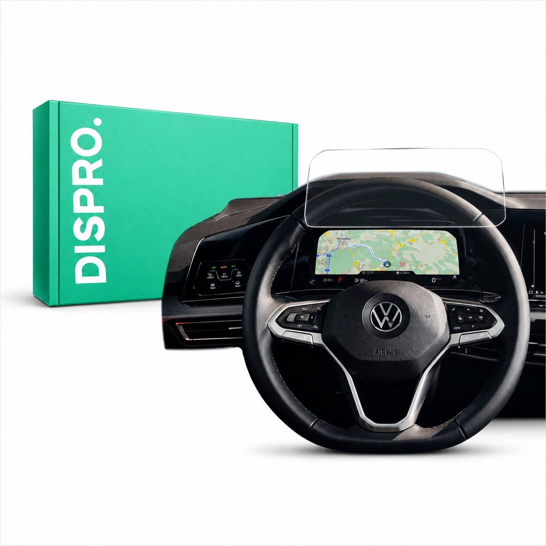 DISPRO Screenprotector Volkswagen Golf 8 Digital Cockpit 10.25" (2020-2024) - Matte Anti-Fingerprint