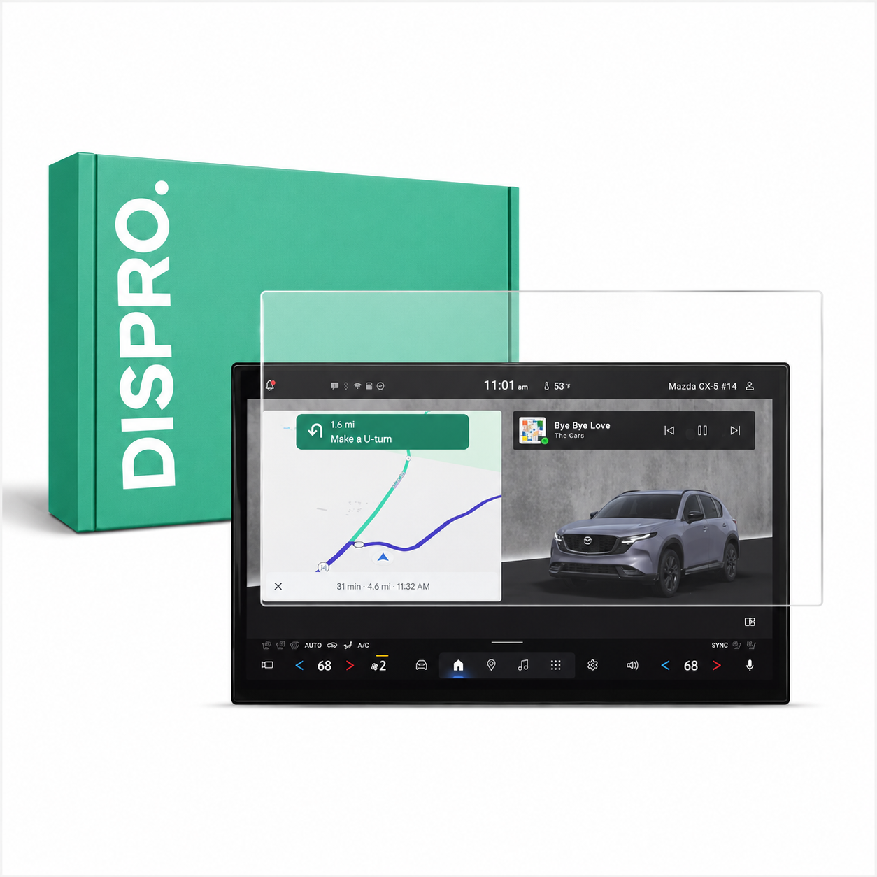 DISPRO Displayschutzfolie Lynk & Co 01 – Matt Anti-Fingerabdruck