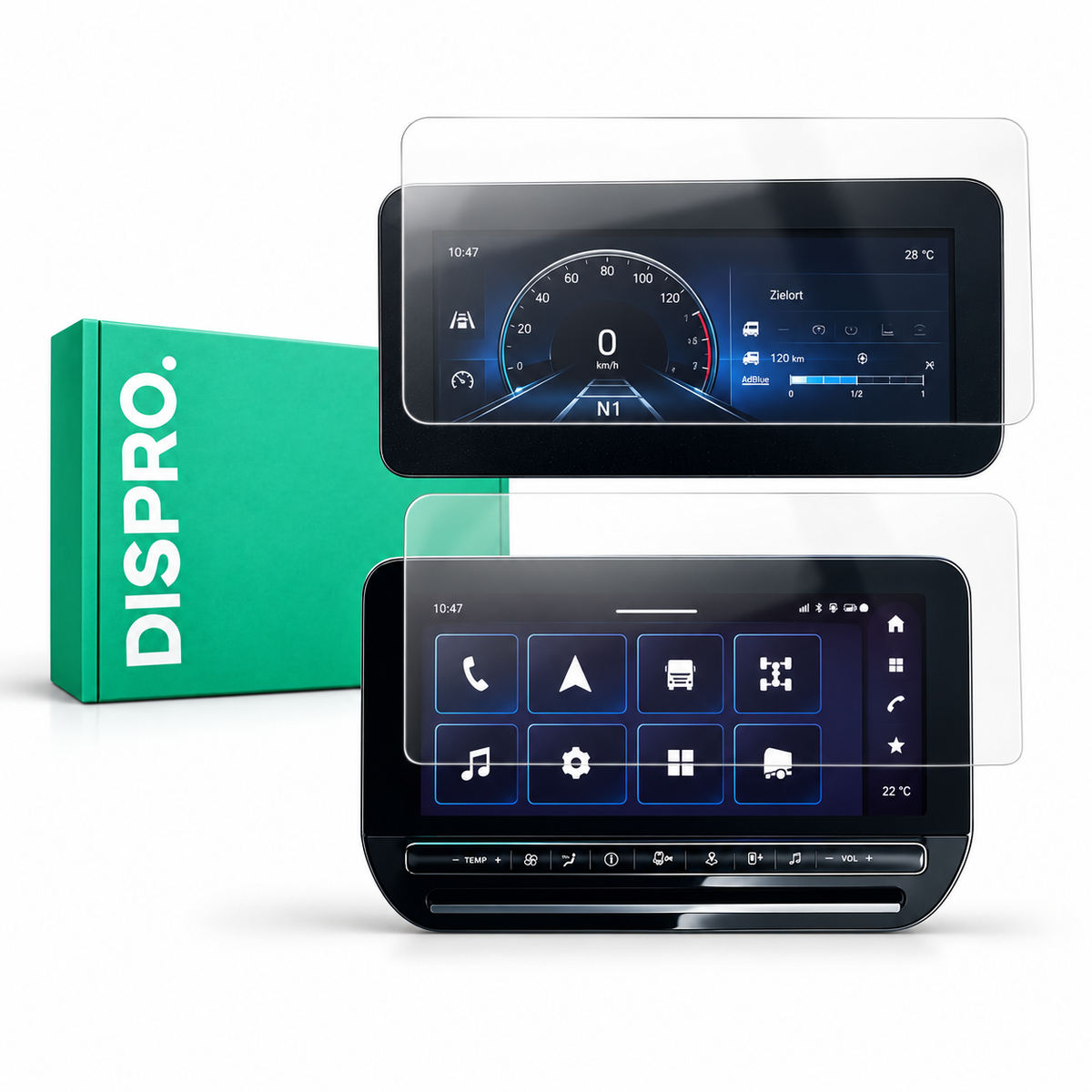 DISPRO Screenprotector Mercedes Actros (2021+) 12,3″ + 10,2″