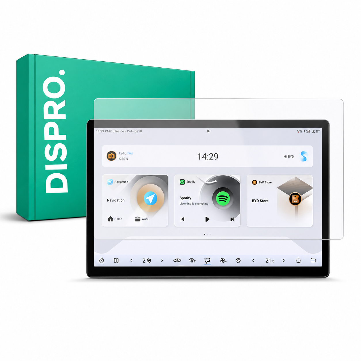 DISPRO Skjermbeskytter BYD Atto 3 (2022+) 12.8"